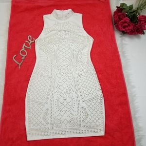 WINDSOR DRESS SLEEVELESS WHITE GOLDEN SIZE L